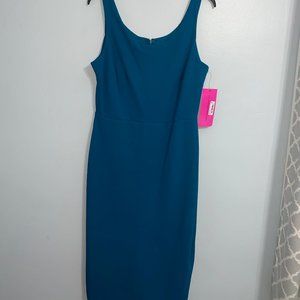 NEW Betsey Johnson teal bodycon midi tank dress 10